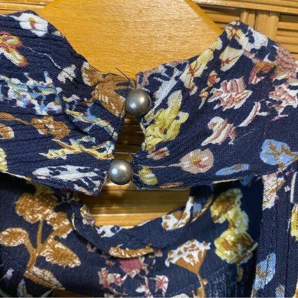 Umgee Floral Long Sleeve Women's tunic Top small trapeze flowy boho cottagecore - Picture 7 of 9